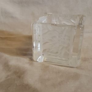 Partylite Glass Votive Holder with Flower accent